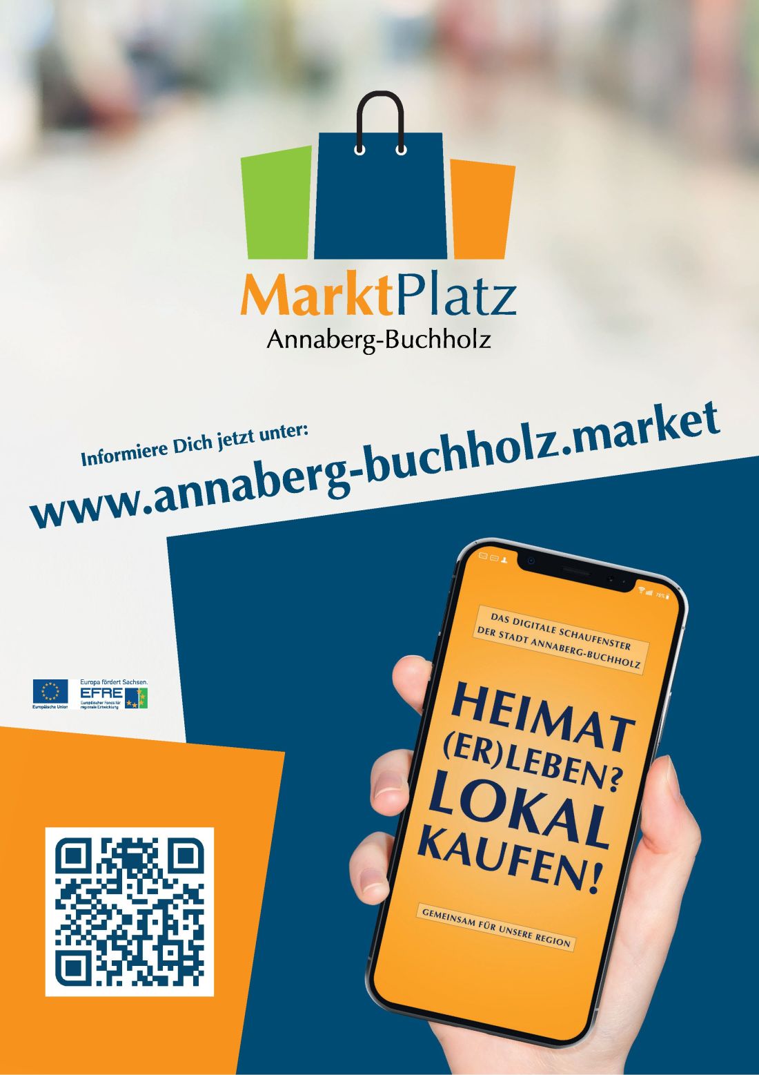 Werbeplakat für den online Marktplatz von Annaberg